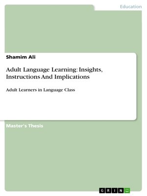cover image of Adult Language Learning